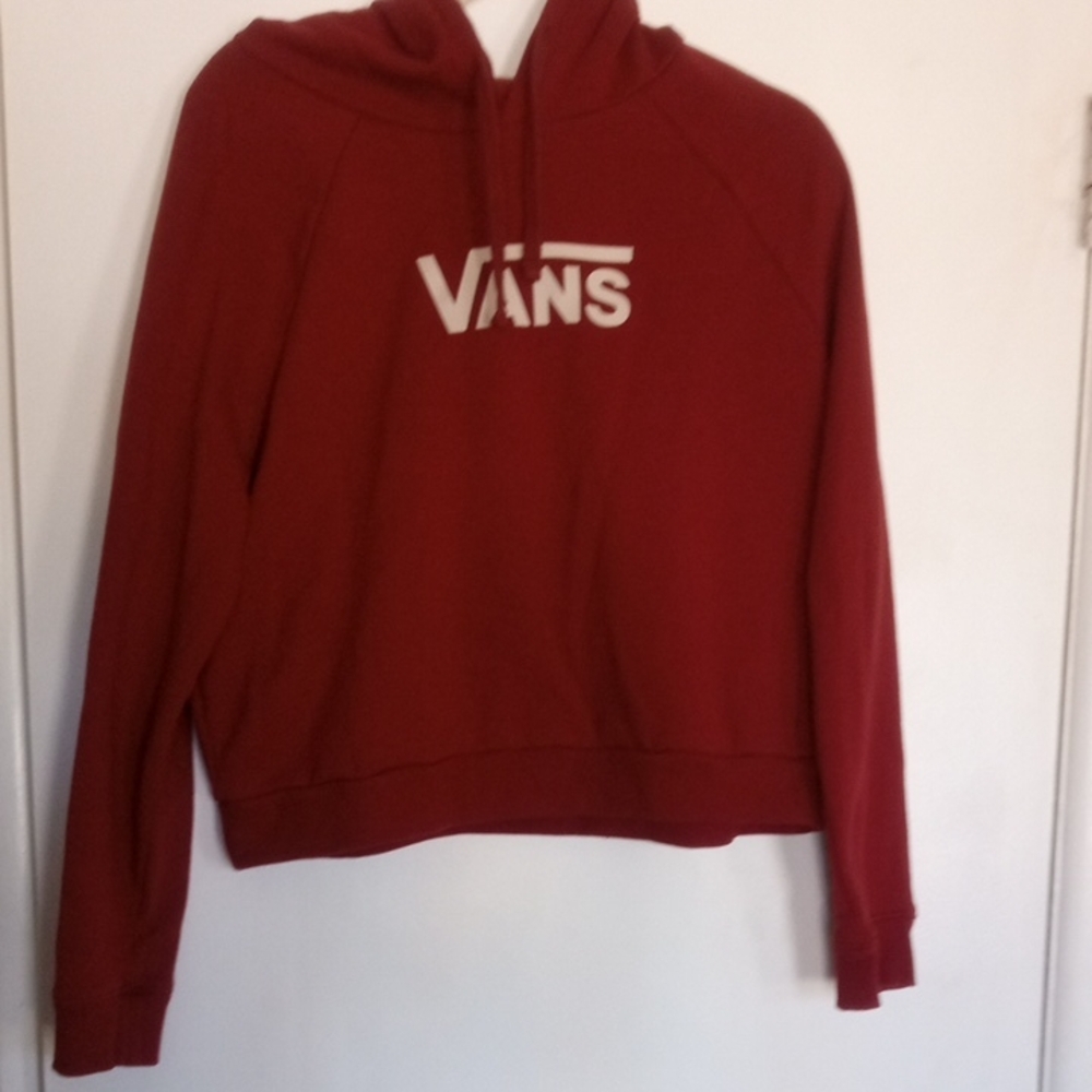 Vans Women's Burgundy Hoodie Sweater Size Medium. Like New